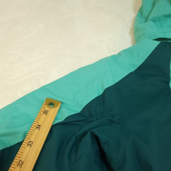 Columbia Winter Jacket Womens Small Green Turquoise Blue Omni-Heat Insulated - Picture 12 of 15